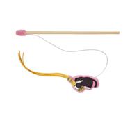 Baguette jouet pour chat - Baguette de jouet en peluche | Lunettes de Teaser & Poignée en bois interactive, accessoire pour animaux de compagnie, entraînement de trente cinq pouces de