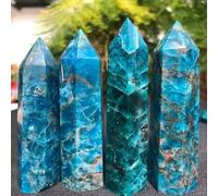 Baguette Magique en Cristal d'apatite Bleue, décoration d'intérieur, Cadeau
