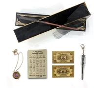 Baguette Magique HPotter, Harry P Porte-clés Baguette Magique Spell Card, chaîne inverseur de Temps Hermione Collier et Ticket de Gare, HPotter pour Cosplay