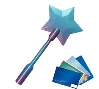 Baguette magique pour carte de crédit, baguette imprimée en 3D, paiement sans contact, créatif sans contact, porte-carte étoiles, impression 3D Baguettes magiques drôle Porte-cartes de crédit, bleu, 0