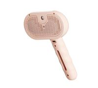 Baguette magique pour poils d'animaux, peigne d'épilation avec vapeur, brosse de massage 3 en 1 avec poignée (rose)