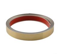 Baguette murale en acier inoxydable - Moulure murale plate dorée avec finition miroir - Bande autocollante en métal de 5 m - Bande décorative imperméable