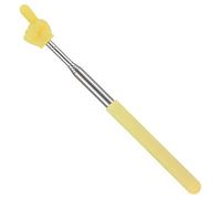 Baguette pointeur pour enseignant jaune macaron, pointeur télescopique à longueur étendue, design doigt unique, tige en métal et poignée PP, repliée à 8,5 in / 21,5 cm pour cours, lecture,