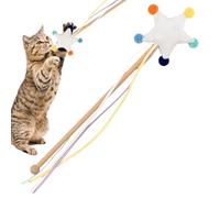Baguette pour chat, teaser pour chat Jouet interactif Rod Kitten Cat Teaser | Jouet pour chat Star Moon Cloud pour la chasse, l'entraînement physique, bâton pour chat d'intérieur qui s'ennuie,