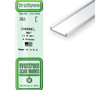 Baguette Profile En U En Plastique 350 X 1,5 X 0,94 Mm , 4 Pcs