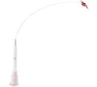 Baguette rechargeable pour chat avec noyau en fil d'acier pliable et ventouse pour un divertissement mains libres sécurisé (A)