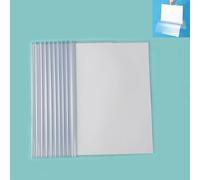 Baguette Reliure A4 Transparent, Reliure Dossier 10 Pièces, Plastique pp, 1-70 Feuilles de Papier, Imperméables, Résistantes aux Rayures, Transparentes et Bien Visibles (Poteau Transparent)
