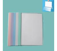 Baguette Reliure A4 Transparent, Reliure Dossier 10 Pièces, Plastique pp, 1-70 Feuilles de Papier, Imperméables, Résistantes aux Rayures, Transparentes et Bien Visibles (Poteaux Multicolores)