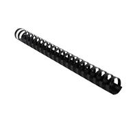 Baguette reliure anneaux plastique Exacompta 25 mm noir - Boite de 50