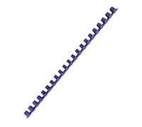 Baguette reliure anneaux plastique PAVO 12 mm - Boite de 25 - Bleu