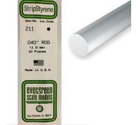 Baguette Ronde En Plastique 350 X 1 Mm , 10 Pcs