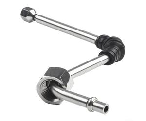 Baguette vapeur de rechange pour machines à expresso EC680 ECP35.21 ECO310, bras vapeur en acier inoxydable de 6 mm de diamètre avec coude en caoutchouc, 150 mm (3 trous)