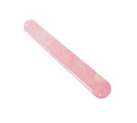 Baguette Yoni en quartz rose naturel - Baguette en cristal blanc - Point de déclenchement - Outil de grattage du visage - Rose