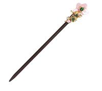 Baguettes à cheveux en bois avec perles de fleurs, baguettes décoratives for femmes, cheveux épais, style ethnique vintage, épingles à cheveux, baguettes chinoises en bois Ha