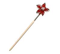 Baguettes à cheveux imitation perle fleur baguettes à cheveux décoratives épingles à cheveux vintage bâton baguettes classiques chinoises accessoires de cheveux for femmes Th