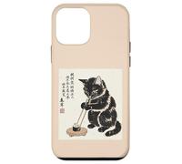 Baguettes à Sushi Ukiyo-e Chat Noir Japonais Femmes Hommes Enfants Coque pour iPhone 12 Mini