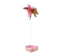 Baguettes à taquiner pour chat - Collier réglable | Teaser interactif en plumes avec clochette | Compagnon d'animal de compagnie pour attrape-chatons qui s'amusent