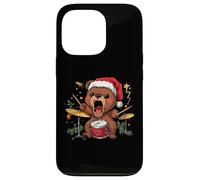 Baguettes de Batterie de Noël Little Bear Coque pour iPhone 13 Pro