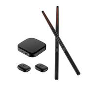 Baguettes de batterie électroniques portatives avec deux pédales compatibles les enceintes 16D faible latence idéales pour débutants adultes batteurs professionnels et étudiants