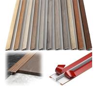 Baguettes De Finition en T de 90 cm, Aluminium Bande De Transition Autocollant, Barre de Seuil Profil de Transition de Sol pour Les Espaces Entre les Carreaux(Grey Oak,33mm)