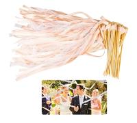 Baguettes De Mariage,50 Pièces Baguette Mariage Ruban Avec Cloches,Baguettes Ribbon,Baguette Ruban Mariage Pour Mariage,Anniversaire,Fête Célébration De Vacances