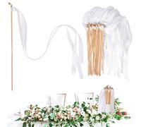 Baguettes de Mariage avec Cloches Ruban Baguettes Magiques Mariage Serpentins 30 Pièces pour Mariage Anniversaires Noël Fêtes