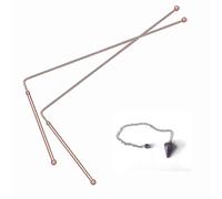 Baguettes de radiesthesie en cuivre, baguette de divination en cuivre pur a 99,9 % pour tracer l'energie spirituelle 2 pieces (comprend 1 Pe)