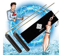 Baguettes de Sourcier Collection PRESTIGE/Baguette de Radiesthésie x2 + Sac en Velours + Pendule Divinatoire Egyptien en Laiton Cuivré [GARANTIE A VIE]