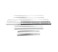 Baguettes de vitres avant et arrière en aluminium poli pour BMW Série 02 E10 Berline (03/1966-11/1975)