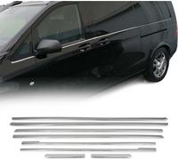Baguettes de vitres pour Mercedes Vito W447 2014-2025 Empattement extra-long chrome 8x