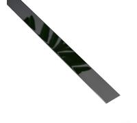 Baguettes décoratives plates en acier inoxydable pour plafond - Bandes métalliques pour la décoration de salons et d'hôtels - Longueur 5 m - Pour une utilisation efficace - Noir