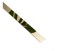 Baguettes décoratives plates en acier inoxydable pour plafond - Bandes métalliques pour la décoration de salons et d'hôtels - Longueur : 5 m - Pour une utilisation efficace - Jaune