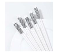 Baguettes en céramique, Ensemble de 5 paires baguettes en porcelaine noir et blanc, coffret cadeau réutilisables avec étui(B)