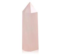 Baguettes en cristal de quartz rose, pierres de cristaux à facettes hexagonales Points de baguette en cristal de guérison rose pour le décor de méditation Chakra(L)