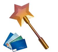 Baguettes imprimée en 3D Taps to Pay, Baguettes Magiques étoiles imprimées en 3D Porte-Carte de crédit de paiement sans Contact, Taps to Pay Wand pour Enfant et Adultes