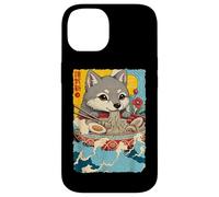 Baguettes japonaises Loup Ramen Manga Coque pour iPhone 14