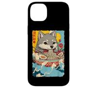 Baguettes japonaises Loup Ramen Manga Coque pour iPhone 14 Plus