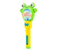 Baguettes lumineuses pour enfants avec musique, baguette lumineuse en forme de grenouille avec lumières rotatives, jouets alimentés par batterie, jouets pour enfants 4, 5 x 10, cadeaux d'anniversaire