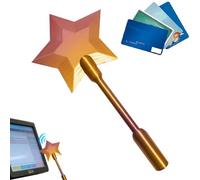 Baguettes Magique Étoile Payez Appuyant Simplement Bouton, Porte Cartes Crédit Baguettes Étoile, Paiement sans Contact Portefeuille Cartes, Porte Carte Paiement sans Contact Étoiles