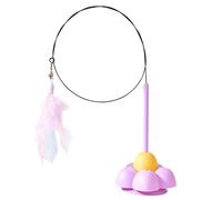 Baguettes magiques pour chat - Jouet interactif en plumes - Bâton à ressort avec super ventouse - Jouet de danse pour animal de compagnie - 12 x 8 cm - Pour maison ennuyée