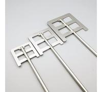 Baguettes mélangeuses à tige d'agitation suspendue 1 pièce de palette d'ancrage for tige d'agitation de laboratoire en acier inoxydable 304, largeur de lame de 40 à 120 mm(100x8x400mm)