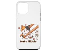 Baguettes Mignonnes Kawaii Neko Nibble Calico Cat Meme Coque pour iPhone 12 Mini
