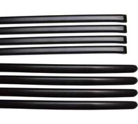 Baguettes Noires sur tour de caisse pour Golf 1 version 4 portes - 8 pièces
