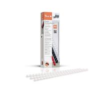 Peach Baguettes Plastique à Anneaux 8 mm, pour 45 Feuilles A4, Blancs
