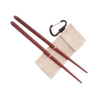 Baguettes Pliables Pliables - Ustensiles De Voyage Avec Étui De Transport | Baguettes En Bois Réutilisables Portables, Pour Le Camping, La Randonnée, La Boîte À Déjeuner, Le Bureau, Le Pique-nique, Le