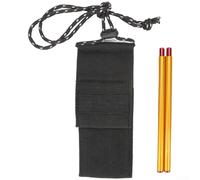 Baguettes Pliantes Aluminium Ébène Compactes Camping | Design pliant compact, rangement pour facile , étui inclus propre, 14cm déplié robuste