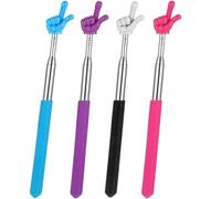 Baguettes Pointeurs Télescopiques Enfants,4pcs Baguettes de Pointage Extensibles en acier Inoxydable,Doigt Extensible,Pointeur Télescopique pour Enseignants,pour Enseignants onférences