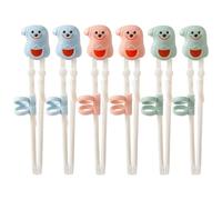 Baguettes pour Enfants, Xiuyer 6 paires Baguettes D'entraînement avec Aide, Réutilisable Baguettes D'apprentissage pour Enfants pour Débutants Enfants Seniors Adultes (Pingouin)