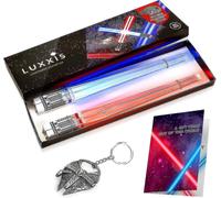 Baguettes sabre laser lumineuses pour cadeaux Star Wars, coffret cadeau, fete a theme amusante [2 paires]