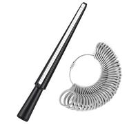 Baguier, Mesure de Taille de Doigt avec 3 Echelles de Mesure (EU, UK, US), Calibreur Jauge Anneaux Outil de Bague pour Bijoux, Hommes, Femmes